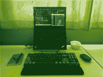 My current desktop setup with the X260 ThinkPad