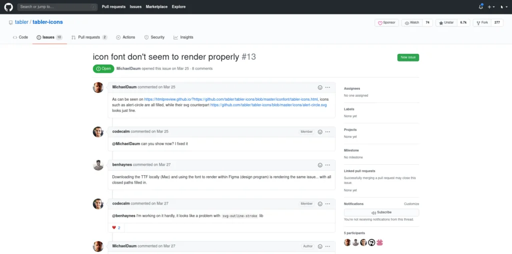 Github ticket design