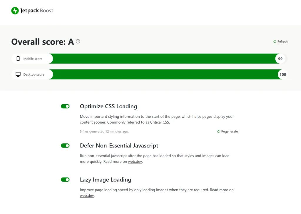 Jetpack boost numbers