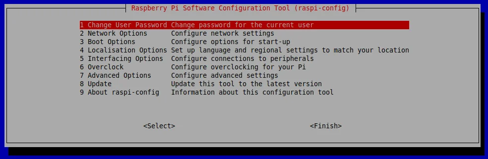 Raspberry config