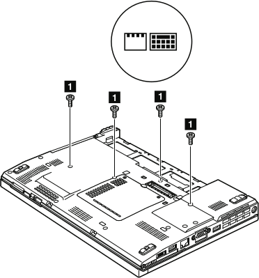 Unscrew the main keyboard and touchpad screws on the back of the laptop