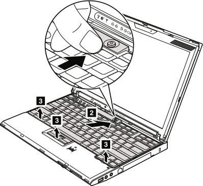 Gently push the keyboard towards the screen to remove