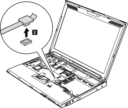 The keyboard cable is very fragile, remove it carefully